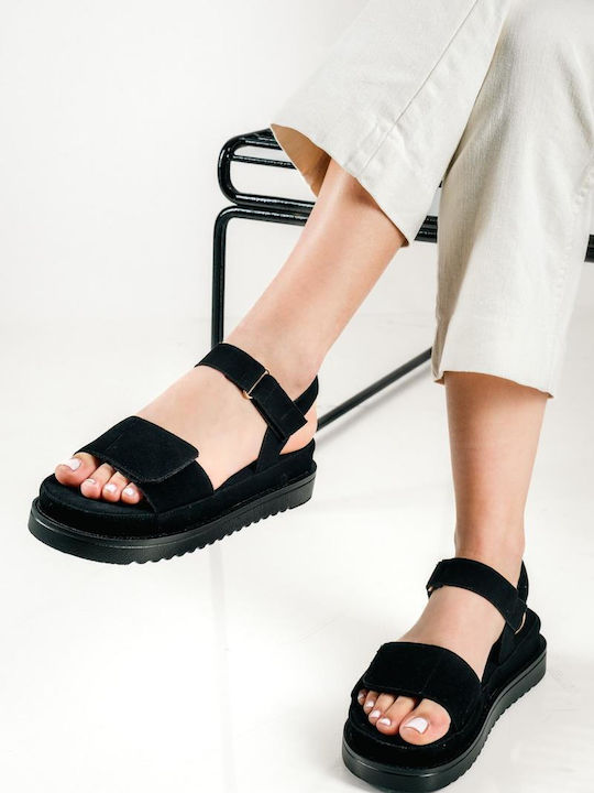 Γυναικεία Σανδάλια Flatforms Μαύρα