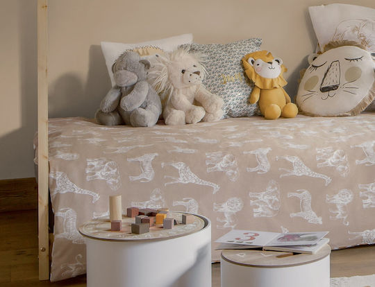 Atmosphera Kinderbettbezug Set für Kinder Einzel Beiges