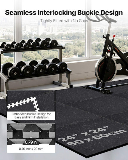 Vevor Exercise Mat Pilates Gray (61x61x2cm)