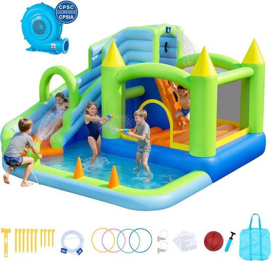 Vevor Φουσκωτό Splash & Play Κάστρο με Τραμπολίνο & Τσουλήθρα για 3+ Ετών
