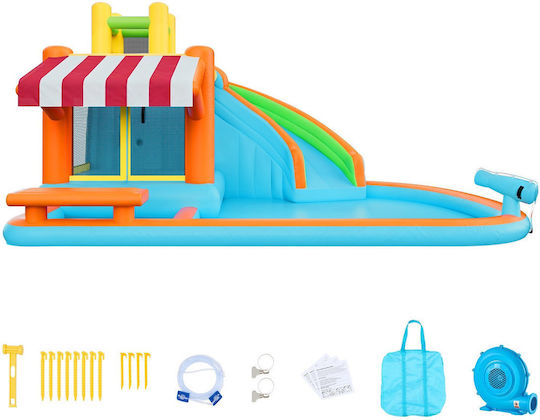 Vevor Aufblasbares Splash & Play Schloss mit Rutsche für 3+ Jahre
