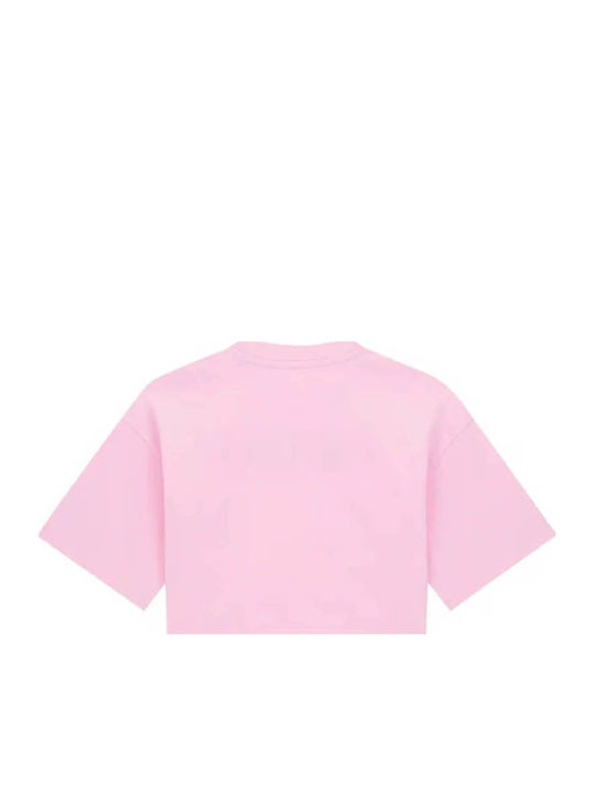 Guess Kids Crop Top Short-Sleeved Pink Boxy