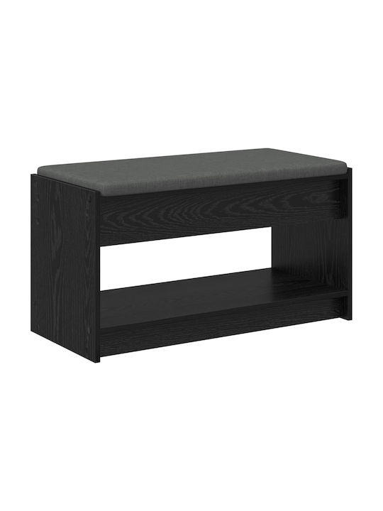 Έπιπλο Εισόδου με Παγκάκι Μαύρη Δρυς 83x38x45εκ.