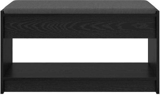 vidaXL Flurmöbel & Aufbewahrung mit Bank Schwarze Eiche 83x38x45cm