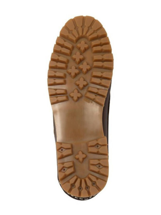 842 Ανδρικά Boat Shoes σε Καφέ Χρώμα
