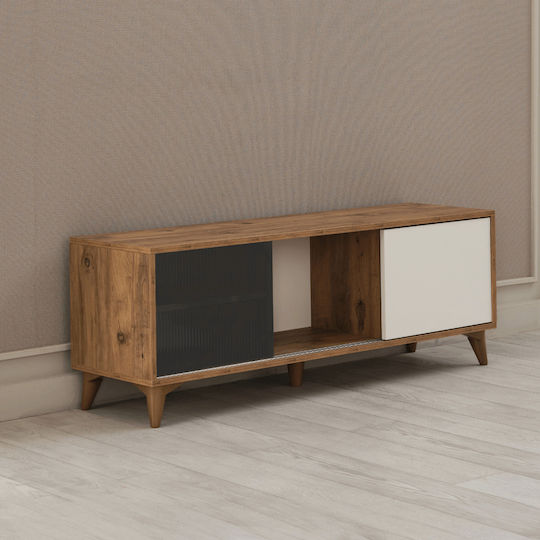 SteweHome Καρυδί TV-Ständer Mit Schiebetür 140x40x35cm