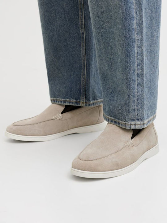 Suede Ανδρικά Loafers σε Μπεζ Χρώμα