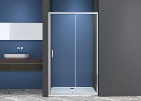 Piccadilly Cabinet Duș cu Ușă Glisantă 120-125x195cm Sticlă Transparentă Chrome