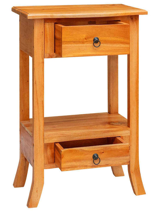 Console Table Made of Solid Wood Natural L50.5xW30xH75.5cm