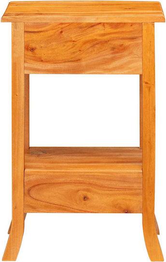 Console Table Made of Solid Wood Natural L50.5xW30xH75.5cm