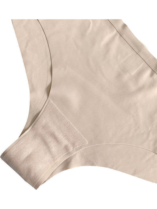 Damen-Slip Nahtlos Beiges