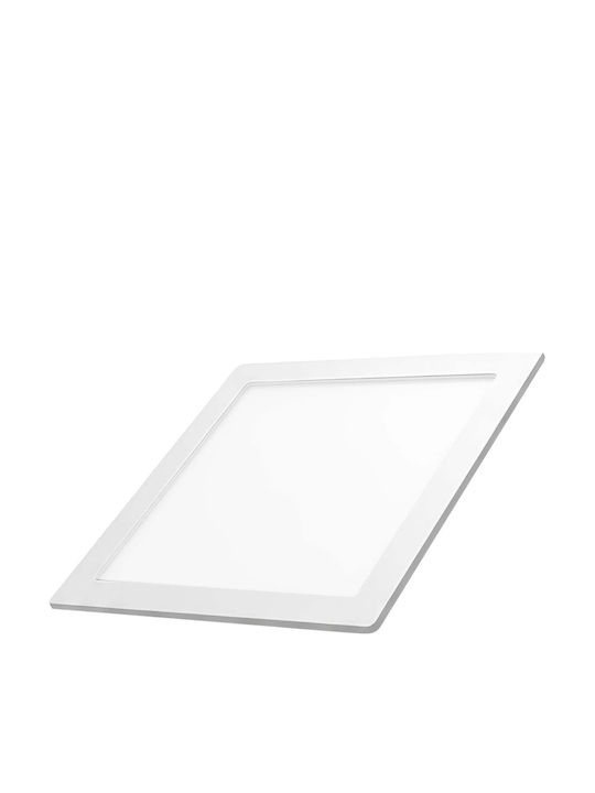 Avizar Panou LED 6W 6500K 200lm Încastrat Formă Pătrată 11.7 X 11.7cm Alb