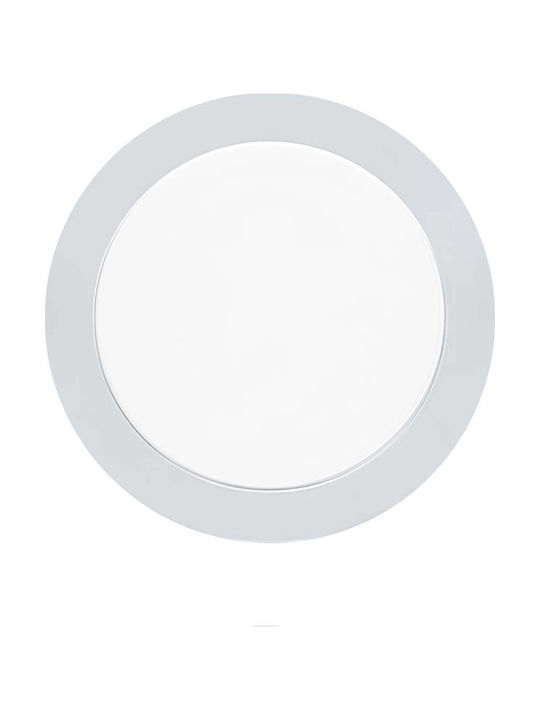Avizar LED-Panels 12W Vertieft Rund Form 16,7cm 50.000 Stunden Weiß