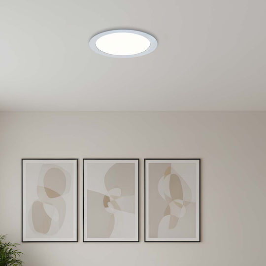Avizar LED-Panels 6W Vertieft Rund Form 11,7cm 50000 Stunden Weiß