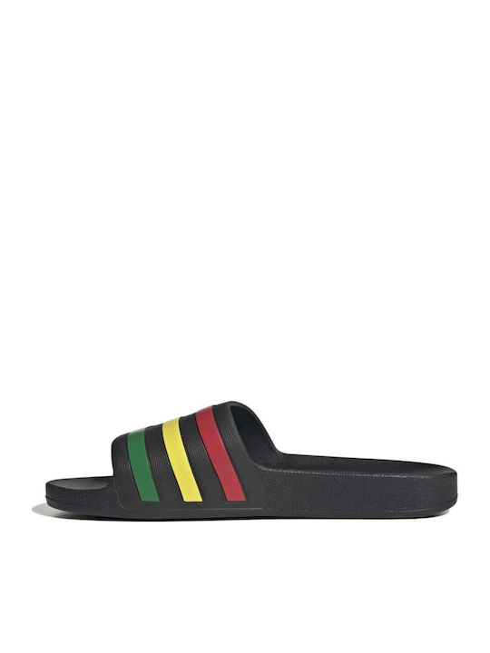 Adilette Aqua Herren Slides Schwarz