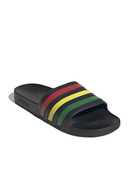 Adilette Aqua Herren Slides Schwarz