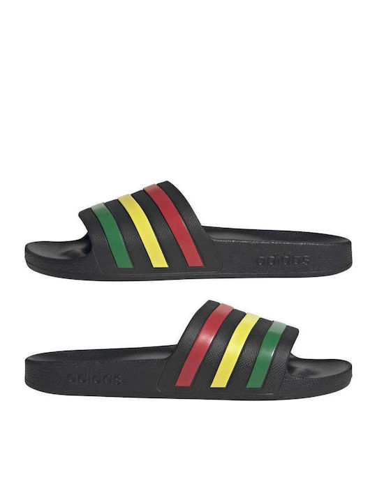 Adilette Aqua Herren Slides Schwarz