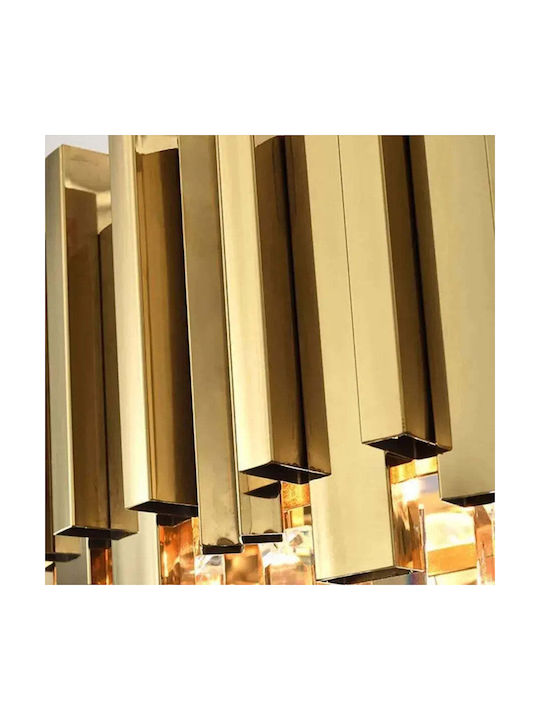 Alista Home Candelabru 9xE14 Ø60cm cu Cristale Auriu AT1CT-IM1P-HT2L-CC110/600GD