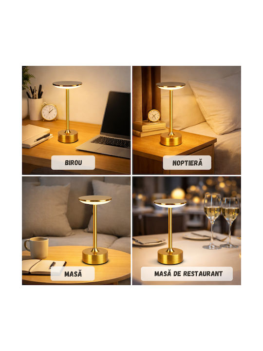Alista Home Rechargeable LED Office Lamp in Gold Colour