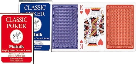 Piatnik Klassische 2 Index Pokerkarten Rot Blau