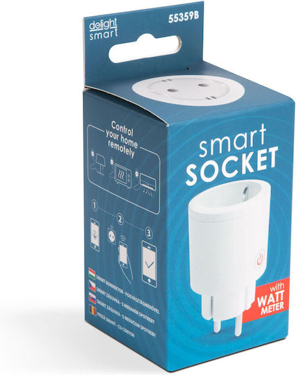 Delight Smart Steckdosenleiste mit Schalter Braun