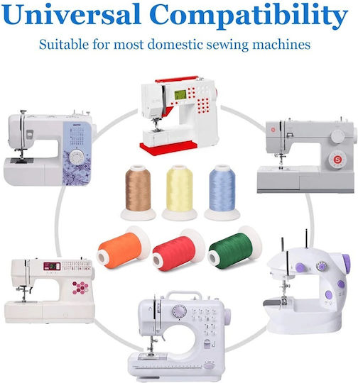 Embroidery Thread Set 82 Spools 500 M Shinystitch Colors