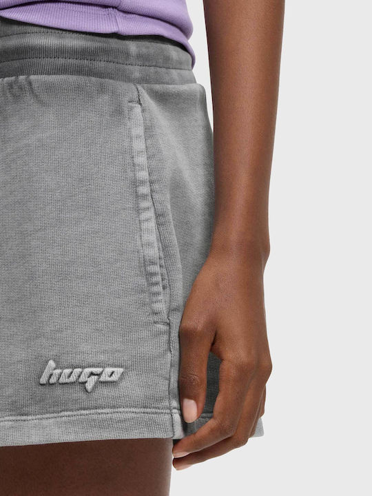 Hugo Damen Terry Shorts Washed Schwarz
