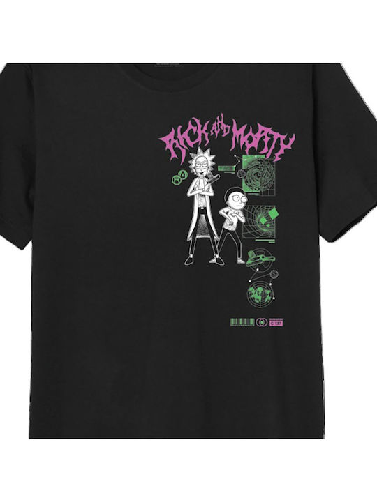 Cotton Division Rick & Morty T-shirt Черен Mrmts011