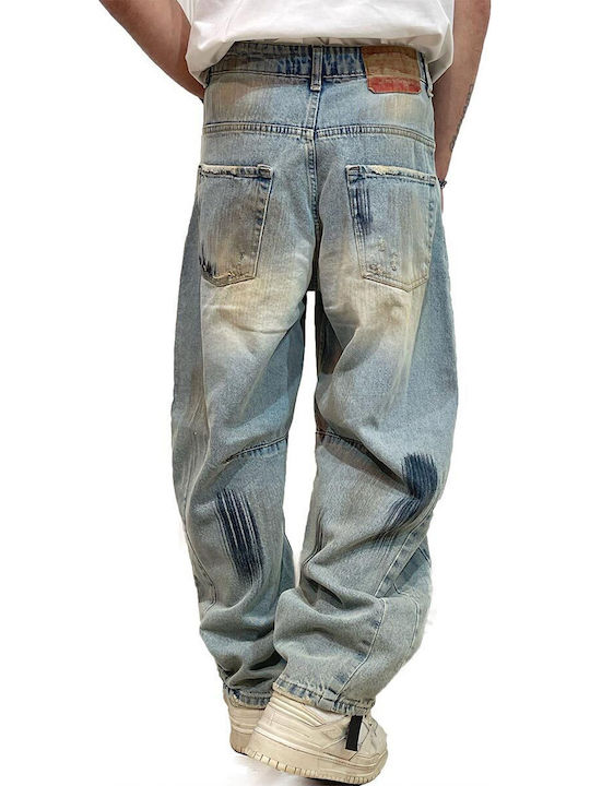 Ανδρικό Παντελόνι Τζιν Stonewash Blue