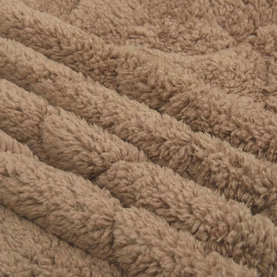 vidaXL Κουβέρτα Fleece Διπλή 200x200εκ. Taupe
