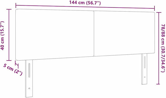 vidaXL Πτυσσόμενο Βάση Κούνιας Κήπου Υφασμάτινη Ανοιχτό Γκρι 144x5x88cm