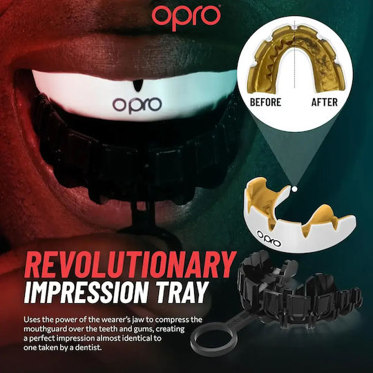 Mouthguard Opro Instant Custom Countries USA Mouthguard White Red Blue