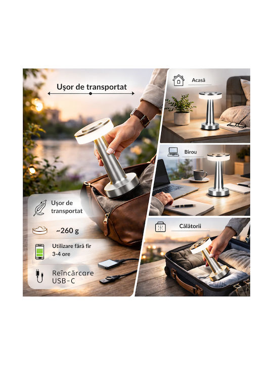 Alista Home Dekoratives Tischlicht LED Mit Einstellbarem Weiß