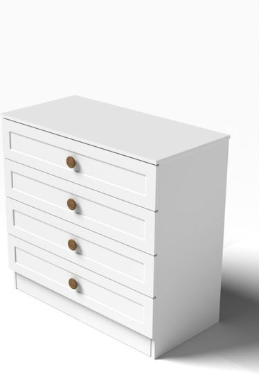 Kommode Bohem 4 Schubladen Weiße 89x84x44cm