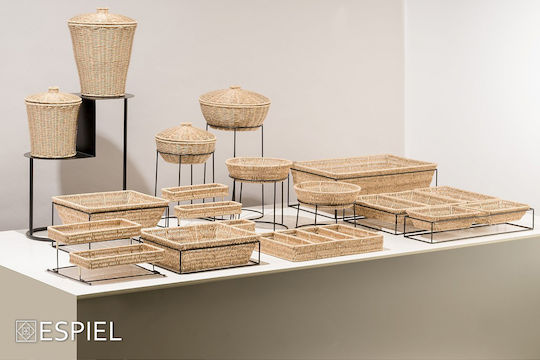 Espiel Σετ Διακοσμητικά Καλάθια Rattan Μπεζ 53x32.5x9εκ. 2τμχ