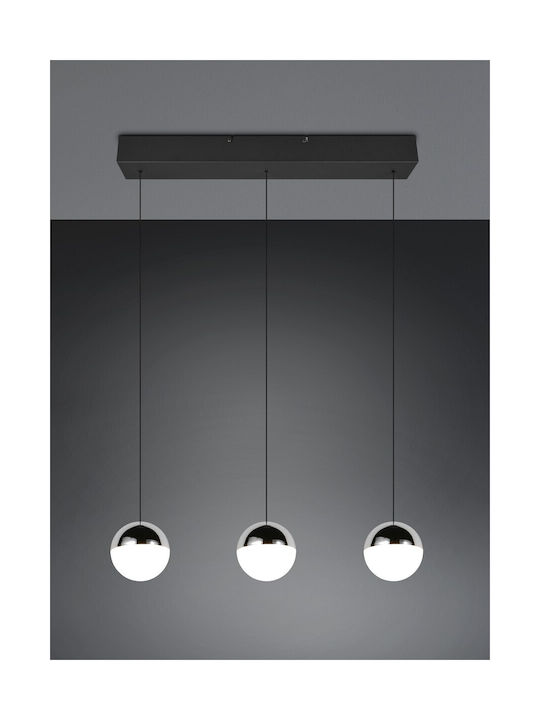 Trio Lighting Κρεμαστό Φωτιστικό Ασημί