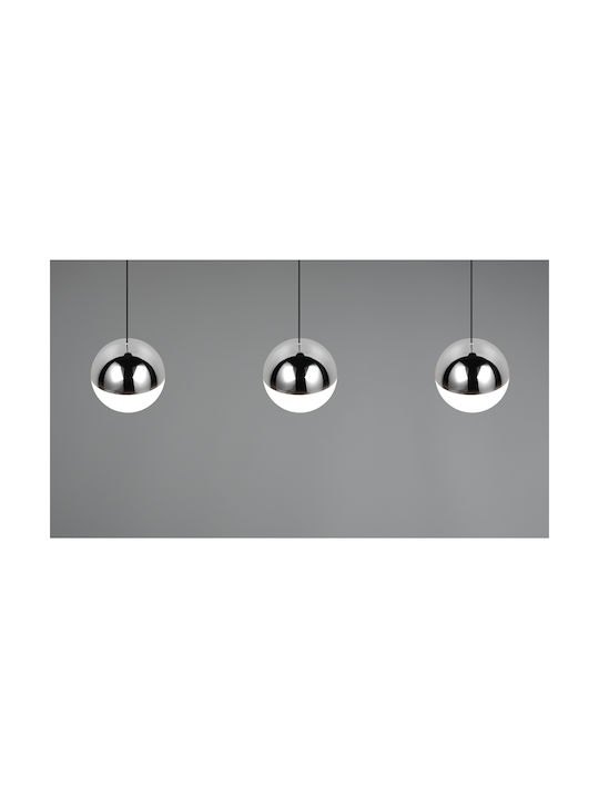 Trio Lighting Κρεμαστό Φωτιστικό Ασημί