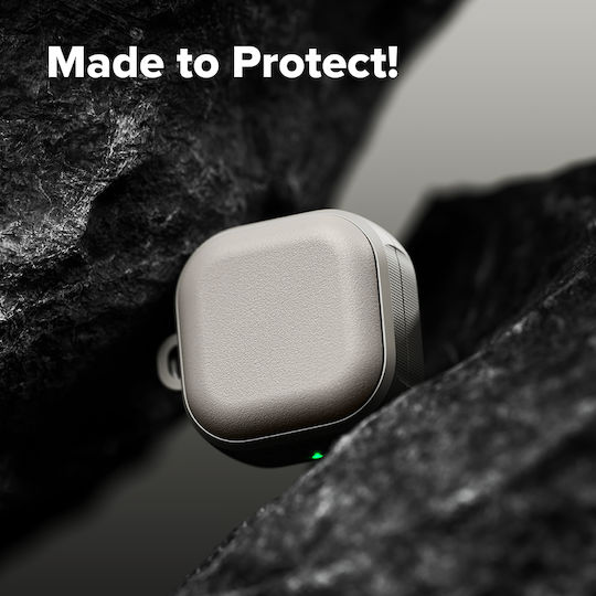 Ringke Σετ Θήκη & Anti-Lost Strap με Γάντζο σε Γκρι χρώμα για Galaxy Buds4 / 4 Pro