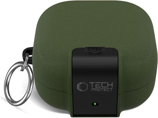 Tech-Protect Slim Kunststoffhülle Mit Haken In Grün Für Galaxy Buds4 / 4 Pro