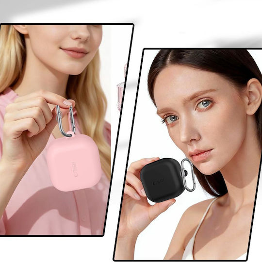 Tech-Protect Silikon Mit Haken Fall Kompatibel Mit Samsung Galaxy Buds 4 4 Pro Schwarz