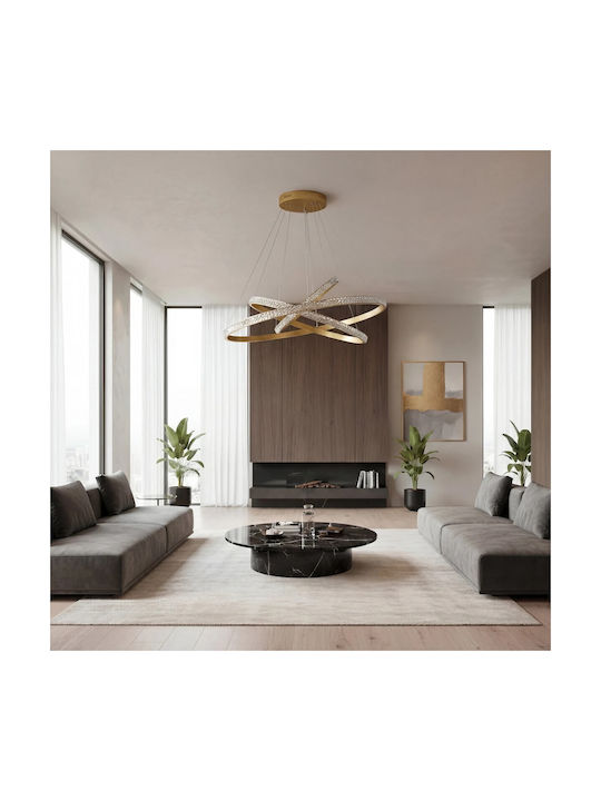 kelvo Diamond Ceiling Light White LED with Warm to Cool White Light 80x80x80cm