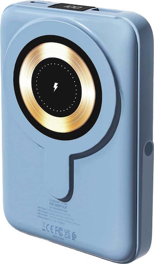 Urban Factory MagSafe Power Bank 10000mAh mit USB-A Anschluss und USB-C Anschluss Blau