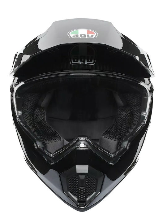 AGV Dual AX-9 Mono Gloss Carbon Κράνος Μηχανής On-Off ECE 22.06 1365gr με Pinlock
