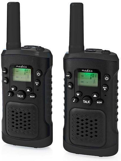 Nedis WLTK0610BK Walkie Talkie with Monochrome Screen Set of 2pcs
