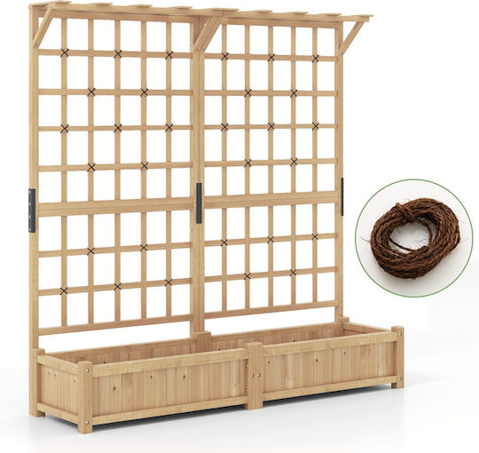 Costway Wooden Planter Box 180x48x183cm