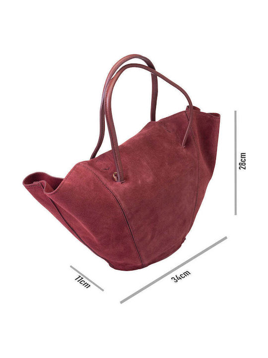 Damenleder Handtasche Burgundisch