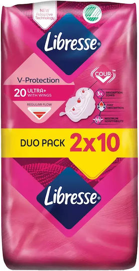 Libresse Ultra Thin Normal Panty Liners with Wings Double Pack 2x10pcs