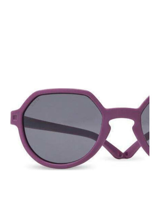 KiETLA Unbreakable Round Baby Kids Sunglasses Burgundy For 1-2 Years