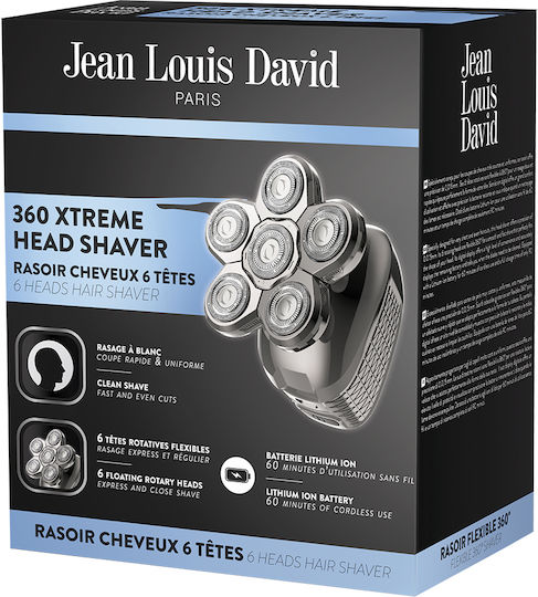 Jean Louis David 20209 Περιστρεφόμενη Ξυριστική Μηχανή Προσώπου Επαναφορτιζόμενη