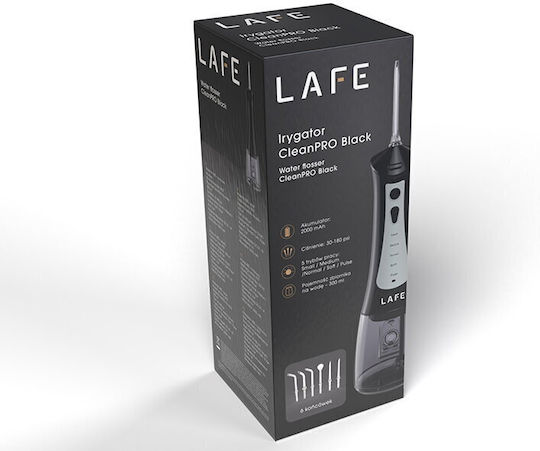 Lafe Water Flosser 300ml Επαναφορτιζόμενο & Αδιάβροχο Μαύρο